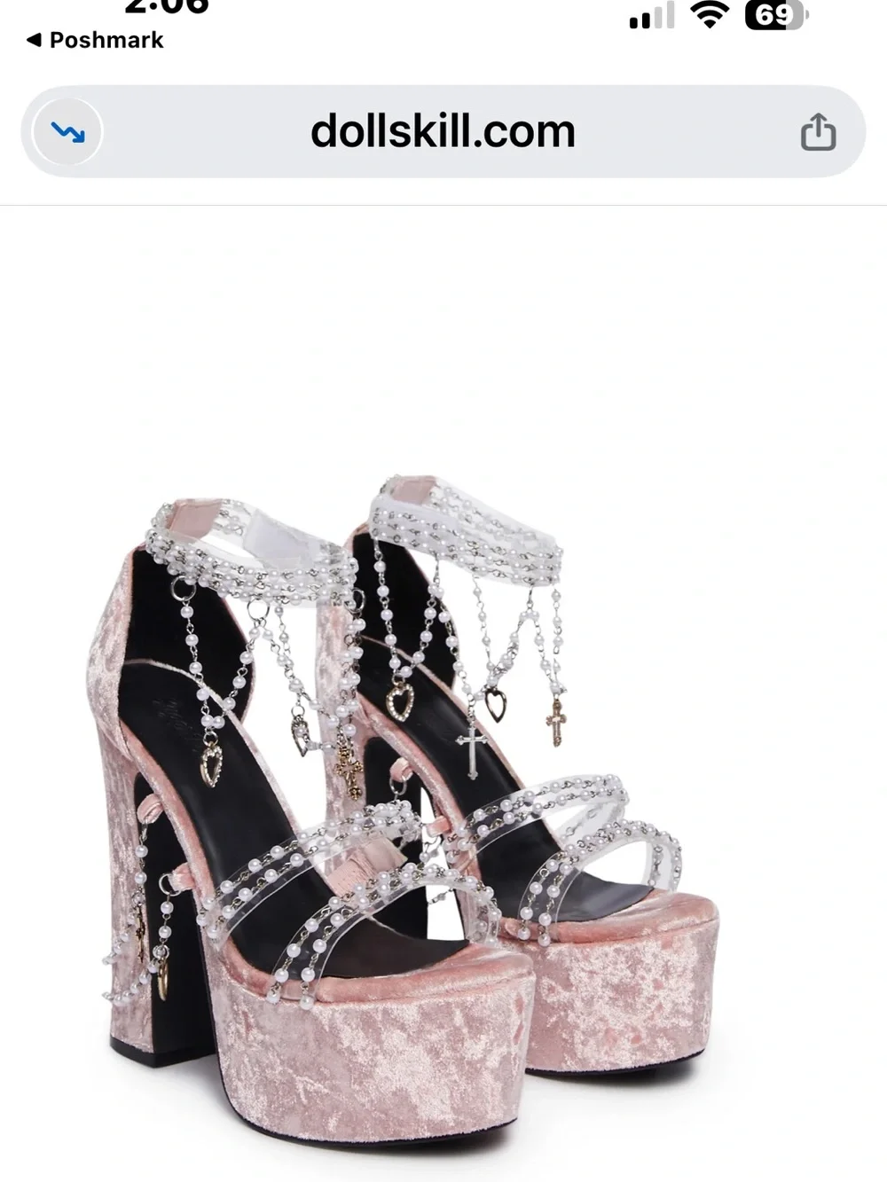 Sugar Thrillz HOLY REVELATION PLATFORM HEELS - Pink.Doll’s Kill